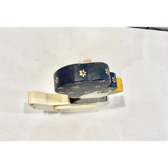 VTG‎ Handmade Wood Clothespin Duck Recipe,Memo,Note ,Card Holder Folk Art - Picture 7 of 11